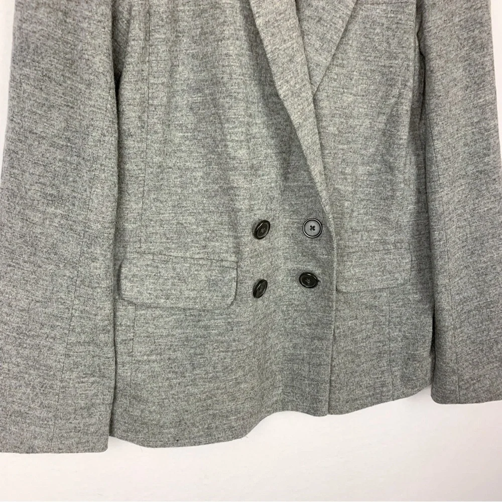 J. Crew Gray 100% Wool Sweater Blazer Relaxed Neutral Travel Capsule Wardrobe